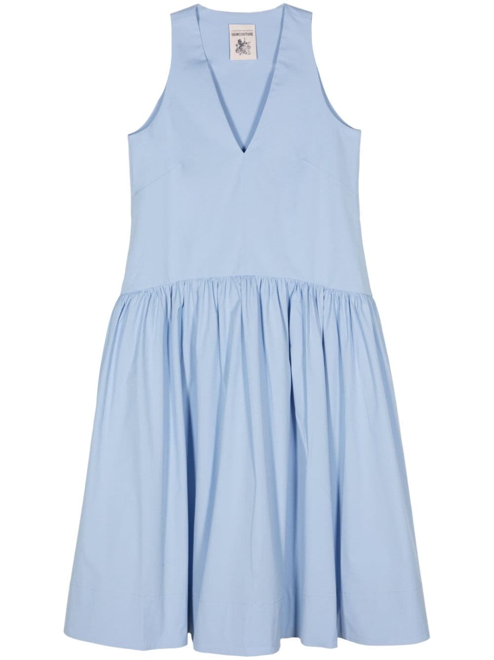 Semicouture Popeline midi-jurk Blauw