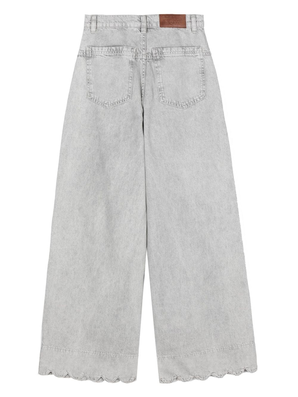 Shop Stella Nova Mid-rise Wide-leg Jeans In Grau