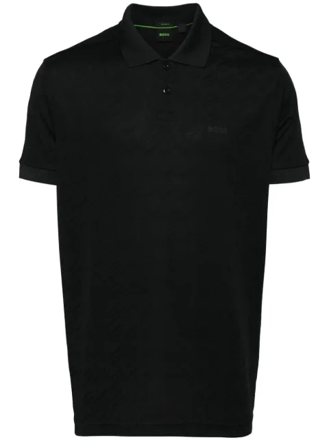 BOSS polo à motif monogrammé
