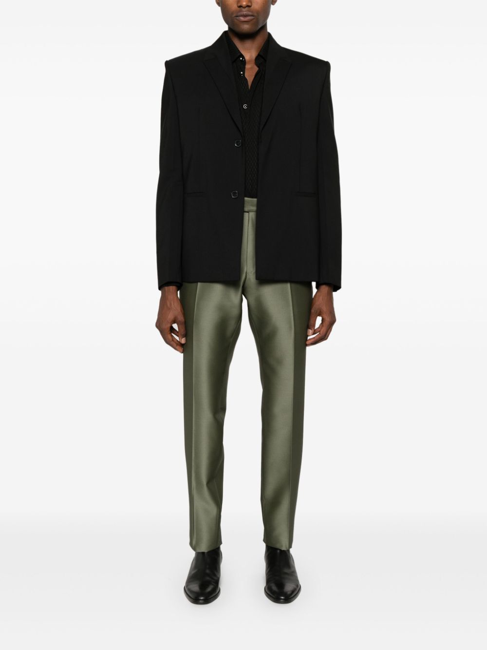 TOM FORD pressed-crease tapered chinos - Groen