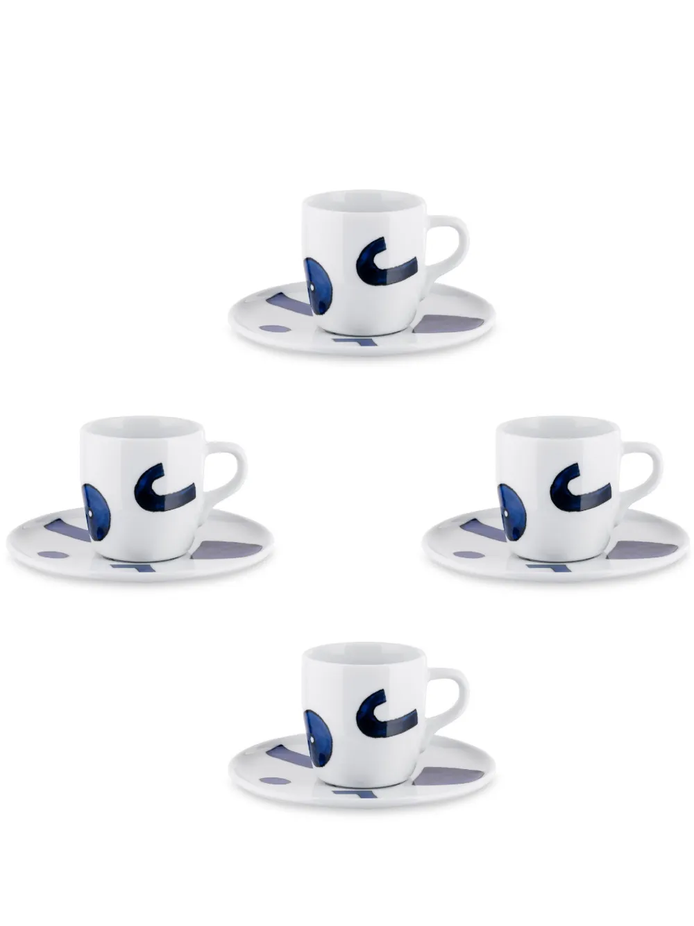 Alessi x Naoto Fukasawa Itsumo mocha cups and saucers (set of four) | White | Image 1