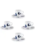 Alessi x Naoto Fukasawa Itsumo mocha cups and saucers (set of four) - White