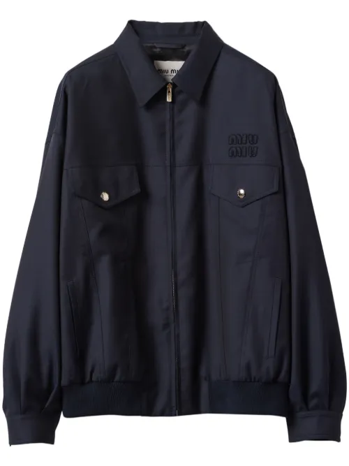 Veste bomber Batavia en laine - Miu Miu - Modalova