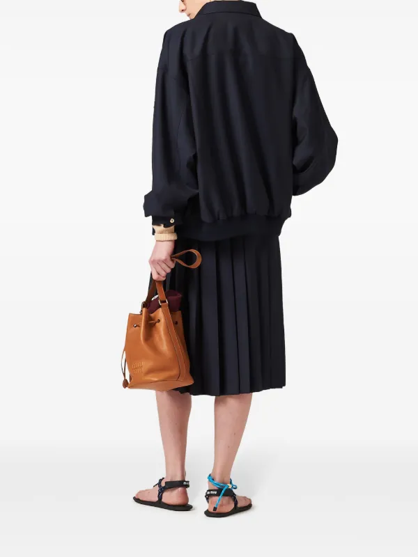 Miu Miu Batavia ボンバージャケット | ブルー | FARFETCH JP