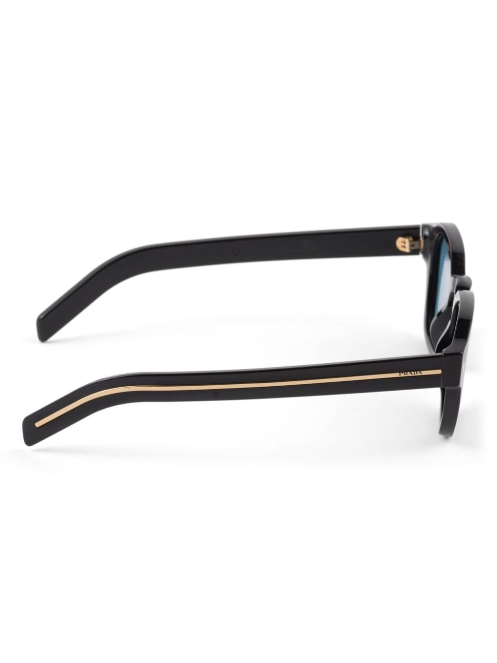 Shop Prada Logo-plaque Square-frame Sunglasses In Black