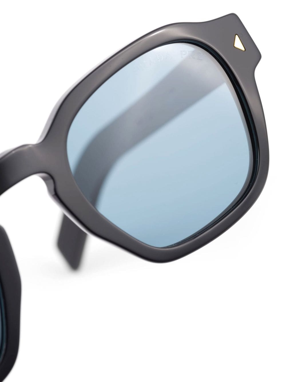 Shop Prada Logo-plaque Square-frame Sunglasses In Black