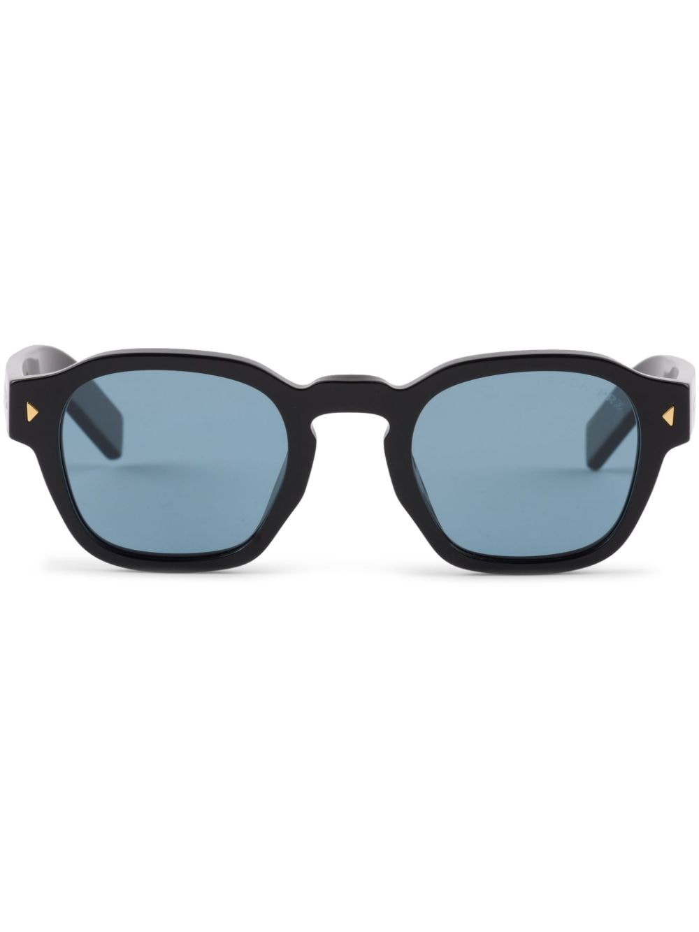 Prada Logo-plaque Square-frame Sunglasses In Black