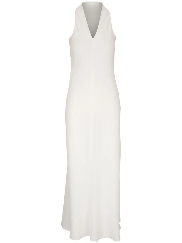 【送料&関税込】A.P.C. athena White Sleeveless V-neck Dress Sleeveless V-Neck Wool Double-Face Sheath Dress