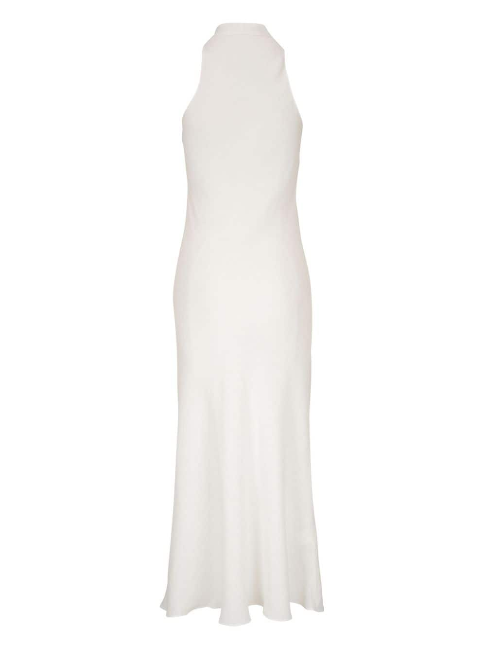 Shop Peter Cohen V-neck Sleeveless Maxi Dress In White