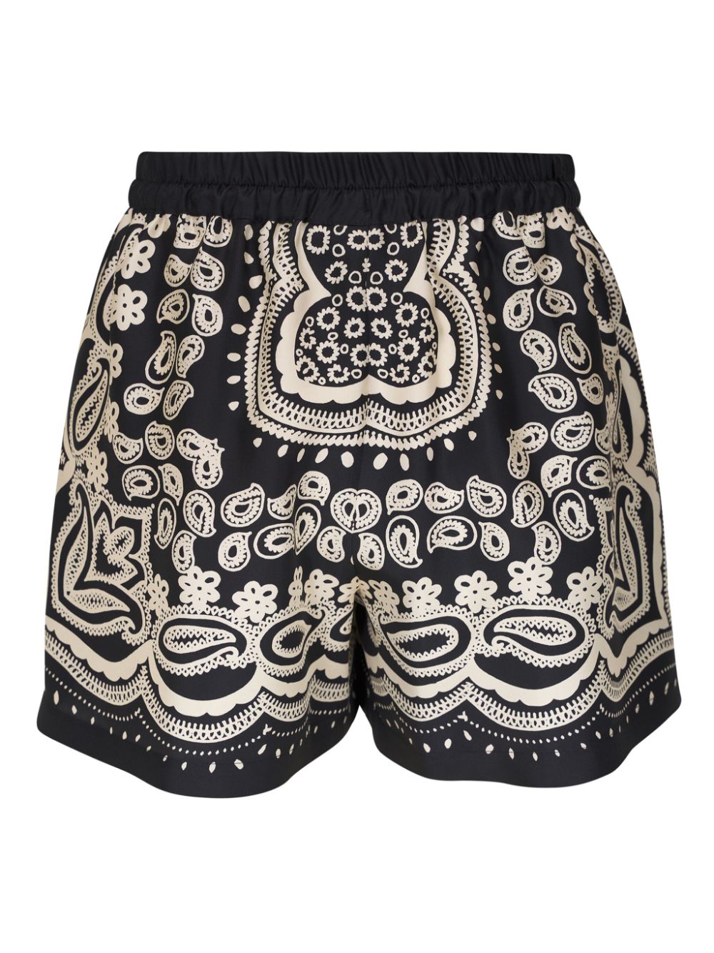 Shop Nili Lotan Paisley-print Shorts In Black