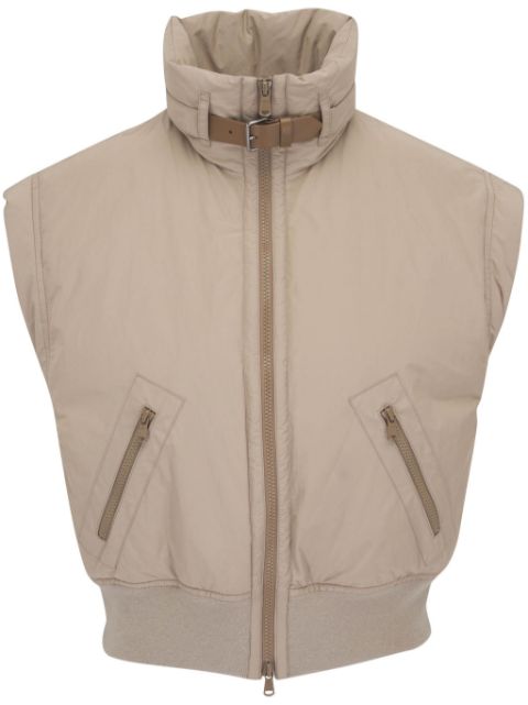 Brunello Cucinelli cap-sleeved zipped gilet Women