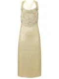Hervé Léger Disco Knit bandage midi dress - Gold