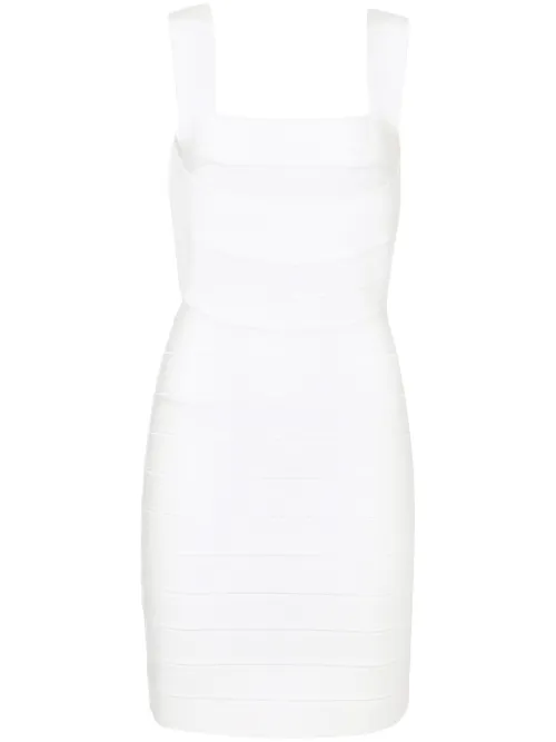 Robe courte à encolure carrée - Hervé Léger - Modalova