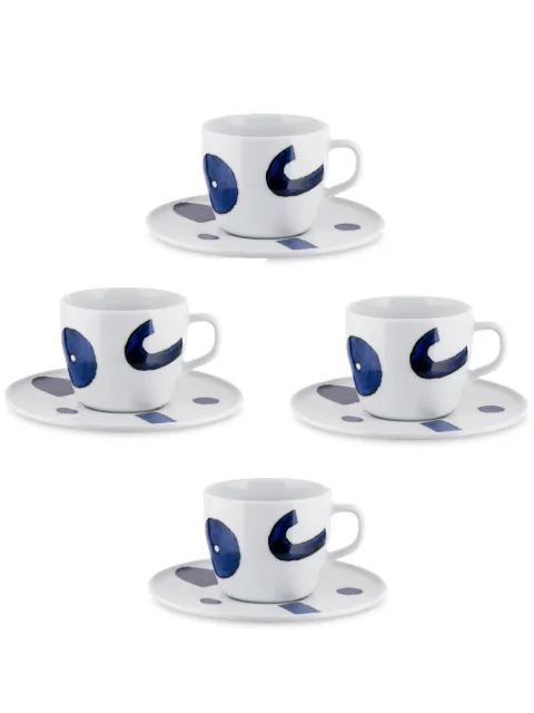 Alessi set de cuatro tazas de café y platos Itsumo de Alessi x Naoto Fukasawa
