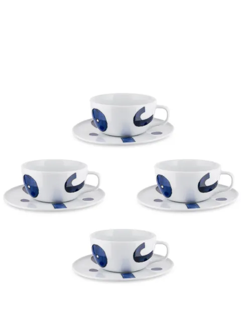 Alessi set de cuatro tazas de té y plato Itsumo de Alessi x Naoto Fukasawa