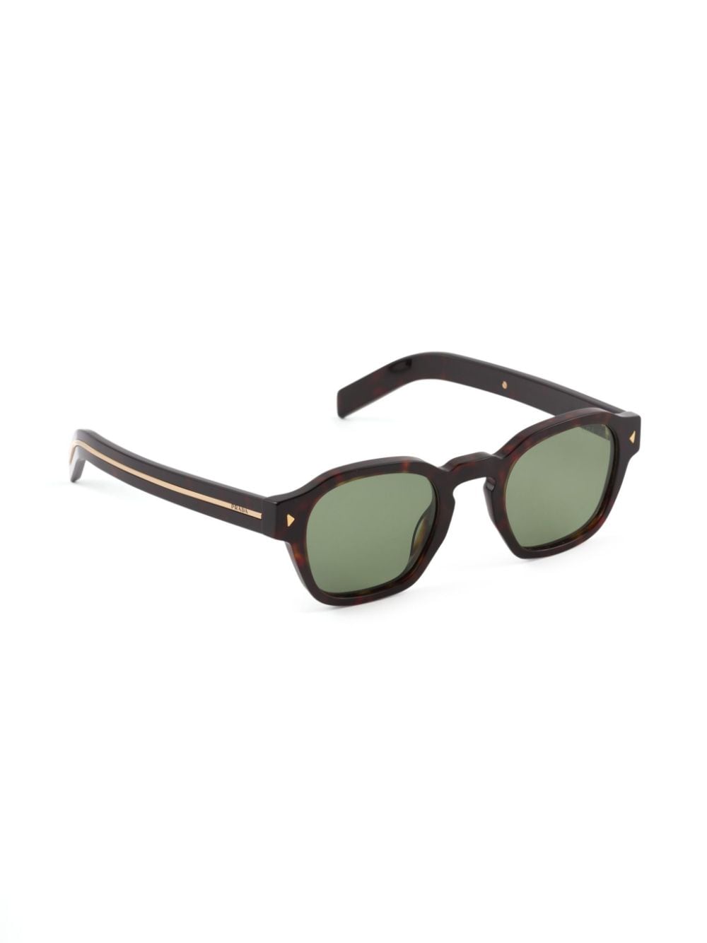 Prada Eyewear logo-plaque square-frame sunglasses - Bruin