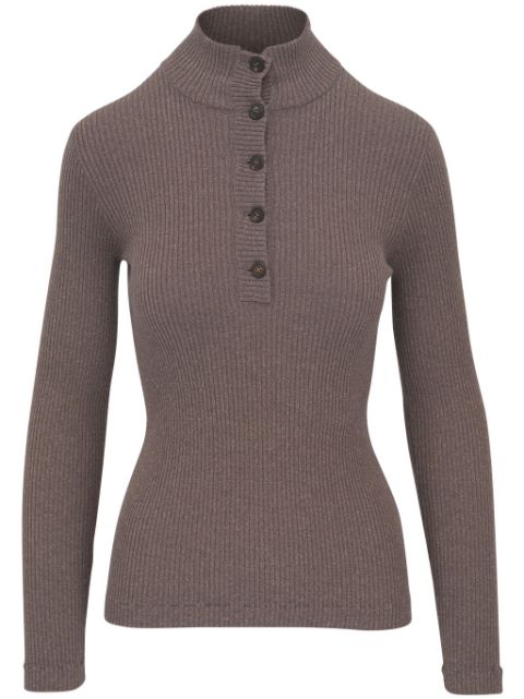 Brunello Cucinelli button-fastening ribbed-knit jumper Women