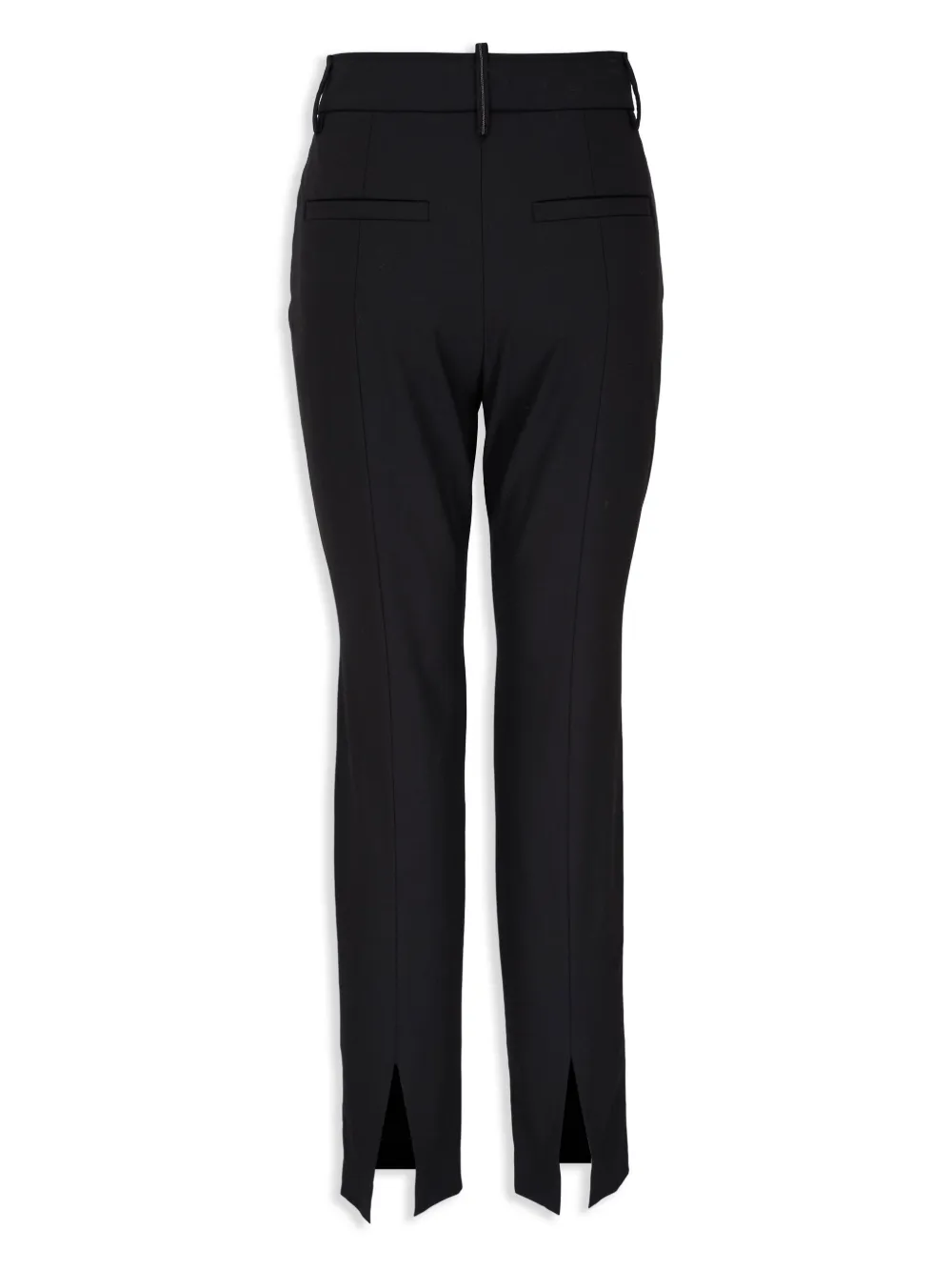 Brunello Cucinelli Pantalon met split - Zwart