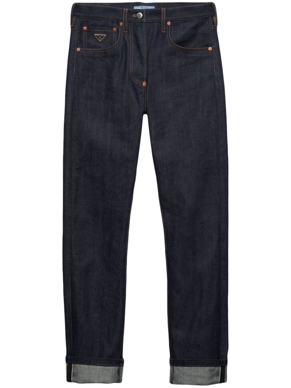 Prada Low-rise Straight-leg Jeans In Blue
