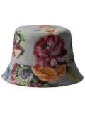 Prada floral-print reversible bucket hat - Grey