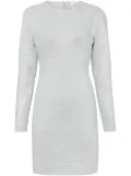 Hervé Léger metallic long-sleeve minidress - Silver