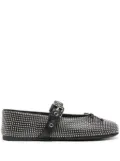 Miu Miu stud-embellished ballerina shoes - Black