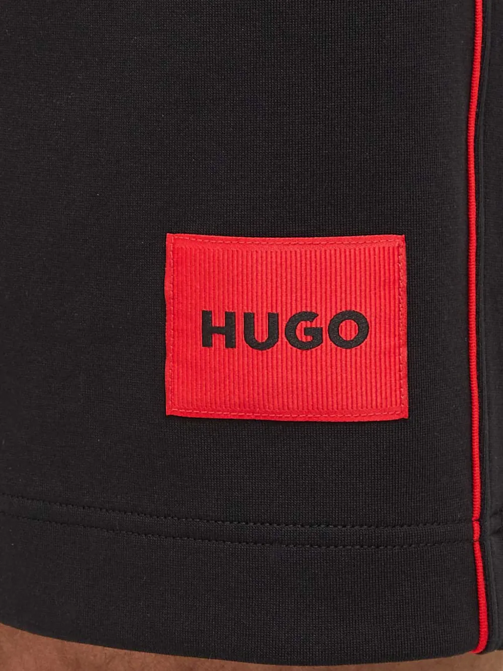 HUGO Trainingsshorts met logo en trekkoord Zwart