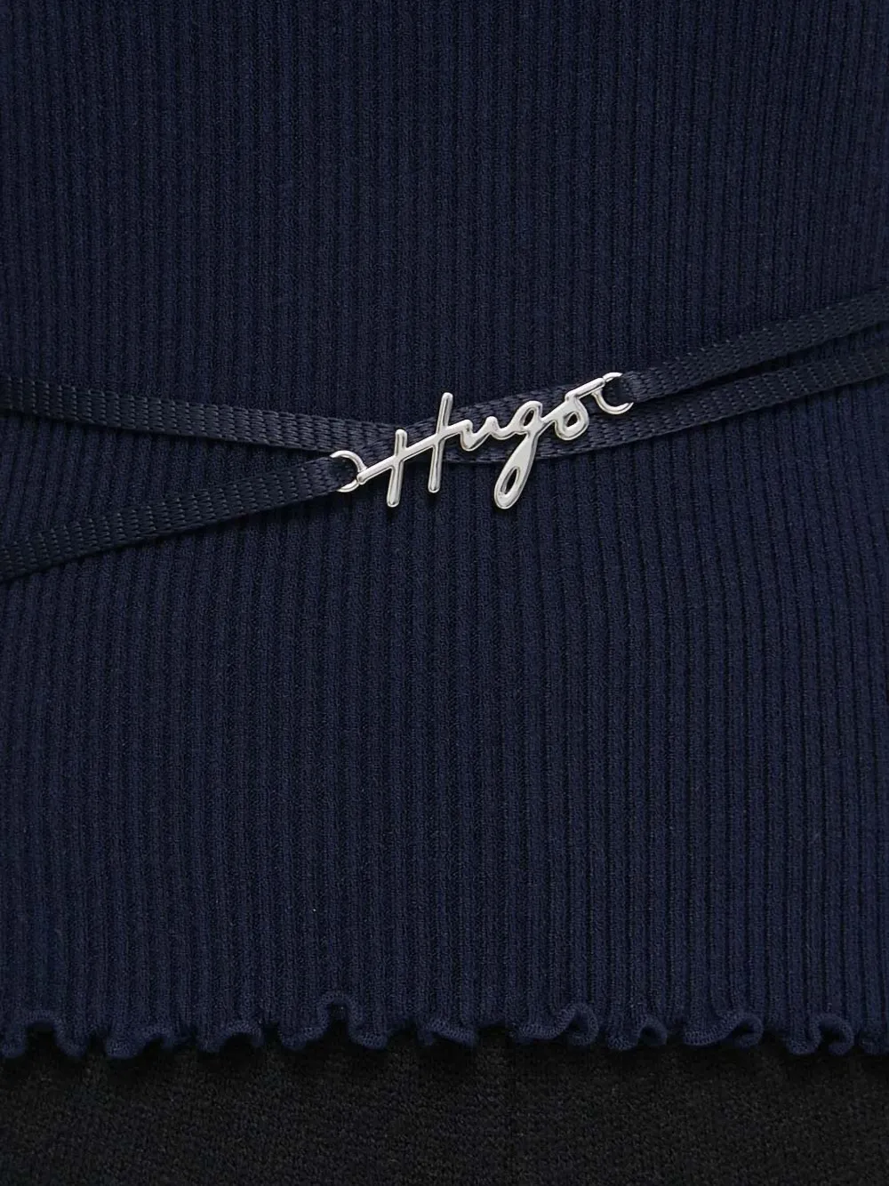 HUGO Top met V-hals Blauw