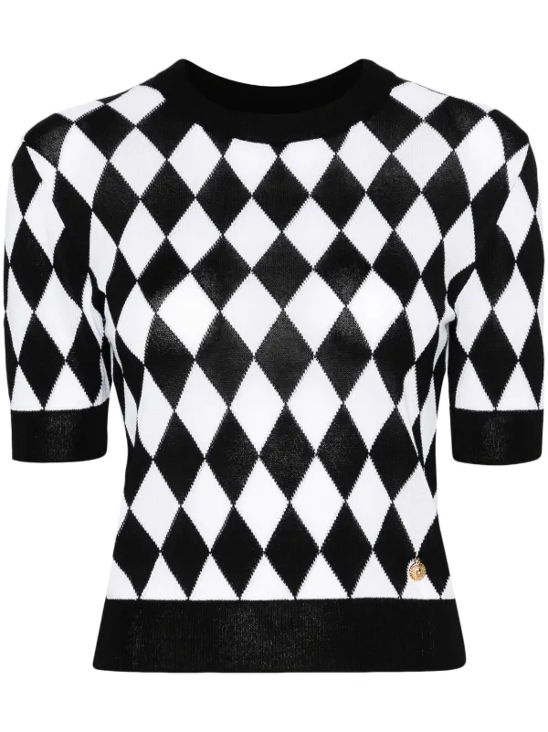 Balmain DF1SG170DB690FA 関税送料込 Short-sleeved Balmain Chain print T-shirt - Women | BALMAIN