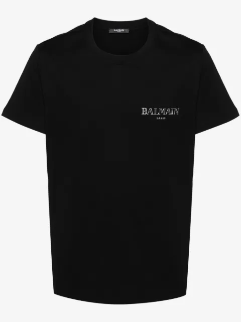 Balmain logo-appliqué cotton T-shirt