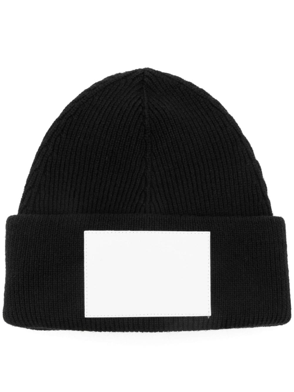 Shop Mm6 Maison Margiela Numbers-motif Knitted Beanie In Black