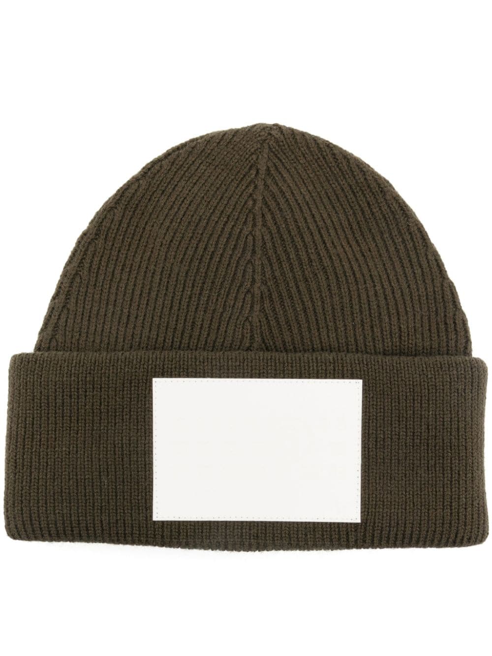 Shop Mm6 Maison Margiela Numbers-motif Knitted Beanie In Green