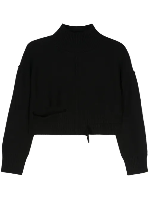 Pull crop à découpes - MM6 Maison Margiela - Modalova