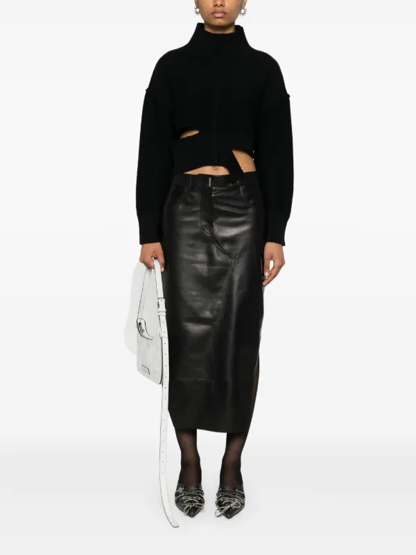 MM6 Maison Margiela クロップド カットアウト プルオーバー 