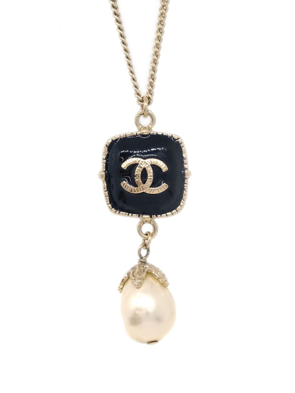 CHANEL Pre-Owned 2008 CC faux-pearl necklace - Goud