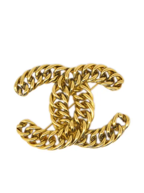 CHANEL Pre-Owned 1990-2000s CC chain brooch