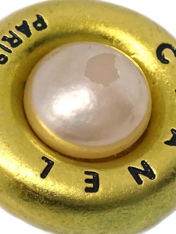 シャネル CHANEL パール カフスボタン 94A ゴールド メタル