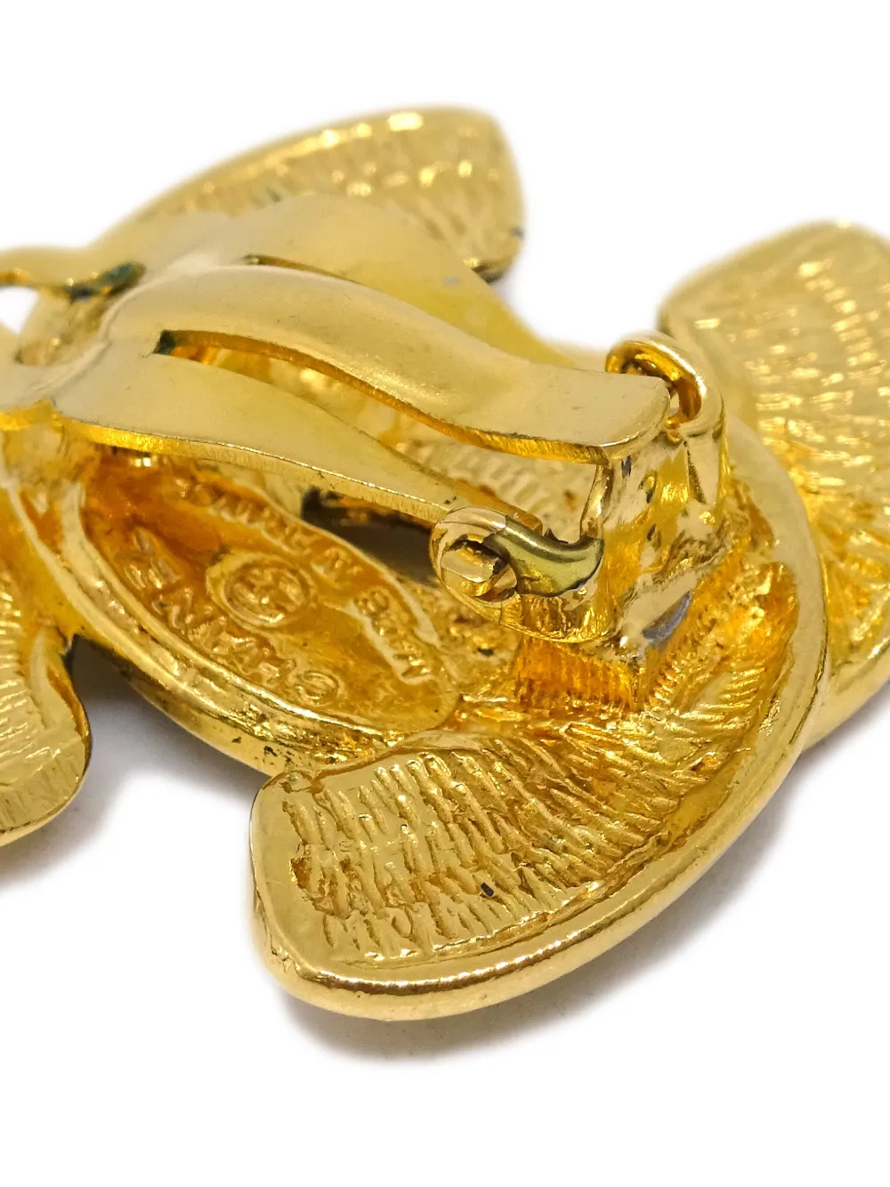 1990-2000 Diamond-Embossed Cc Clip-On Earrings