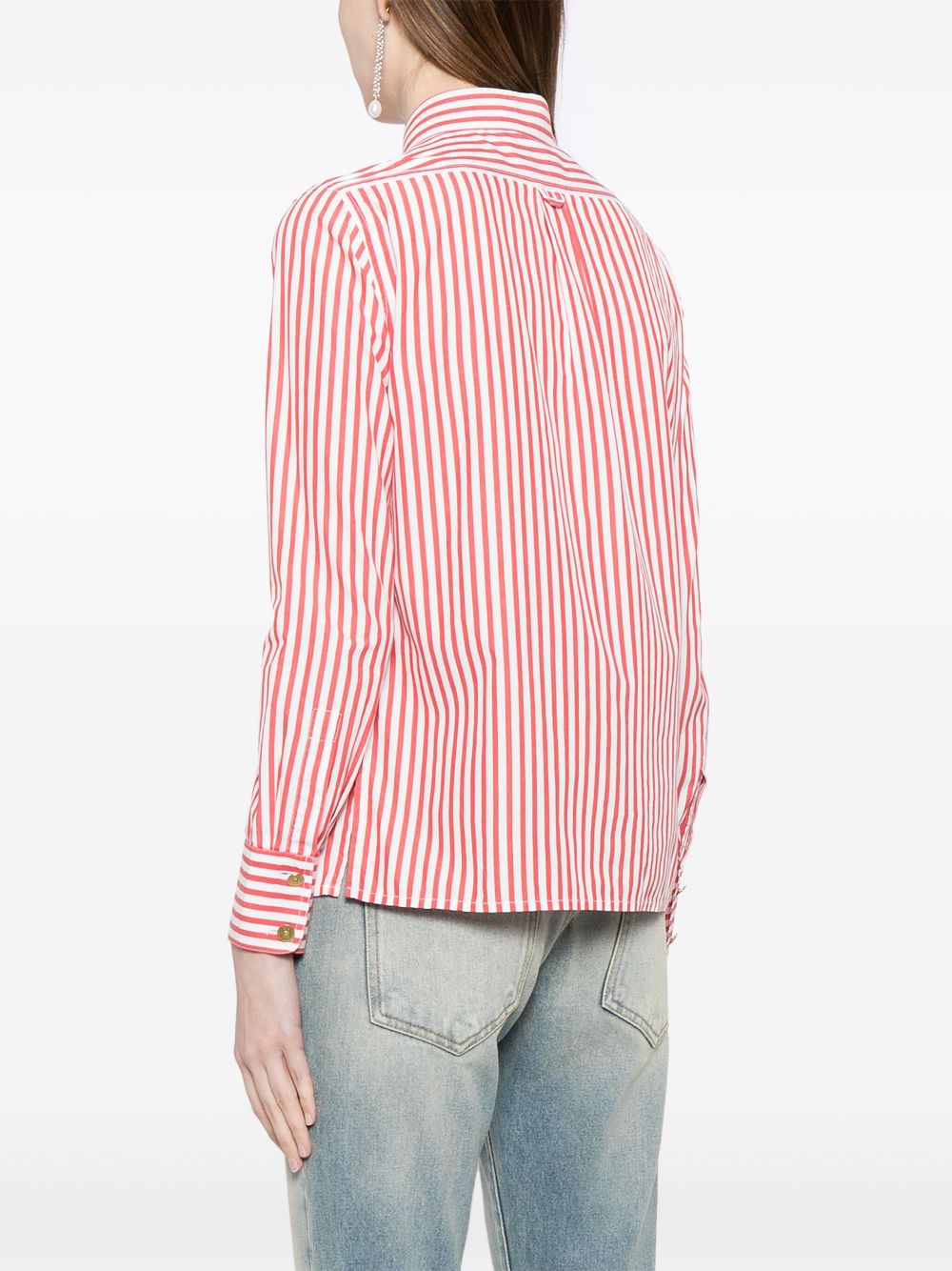 CHANEL 1990-2000s striped cotton shirt Women