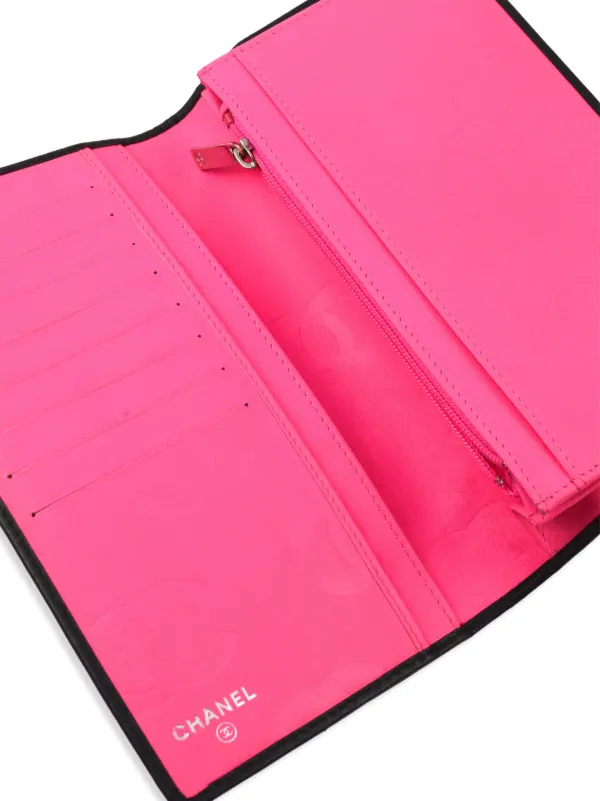 CHANEL Pre-Owned 2008 カンボン ライン 長財布 | ブラック | FARFETCH JP 