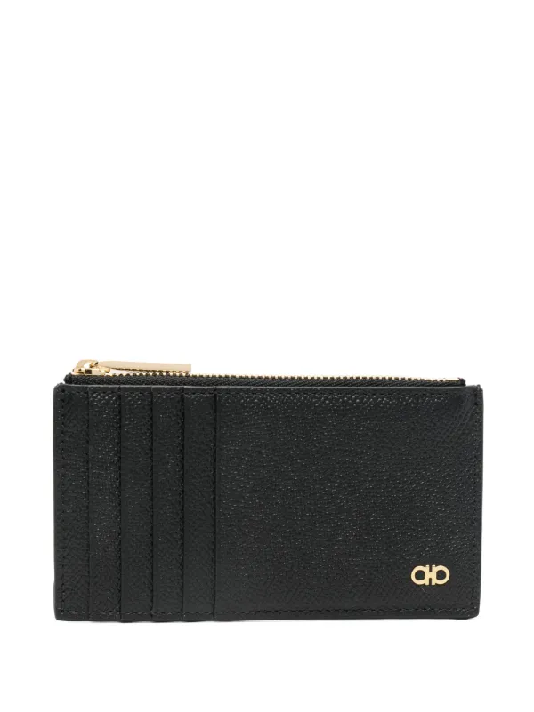 Ferragamo Gancini Credit Card Holder in Black
