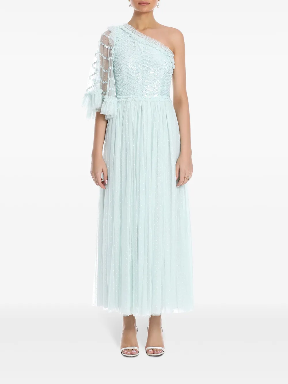 Needle & Thread Einschultriges Kleid Mit Pailletten In Green