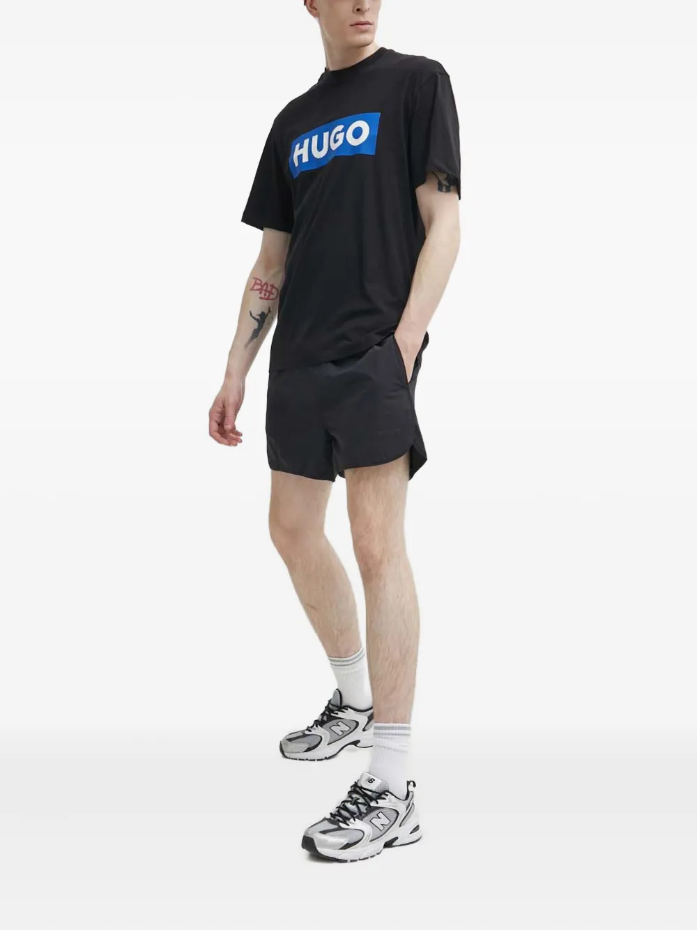 HUGO logo shorts | Track & Running Shorts | Image 2