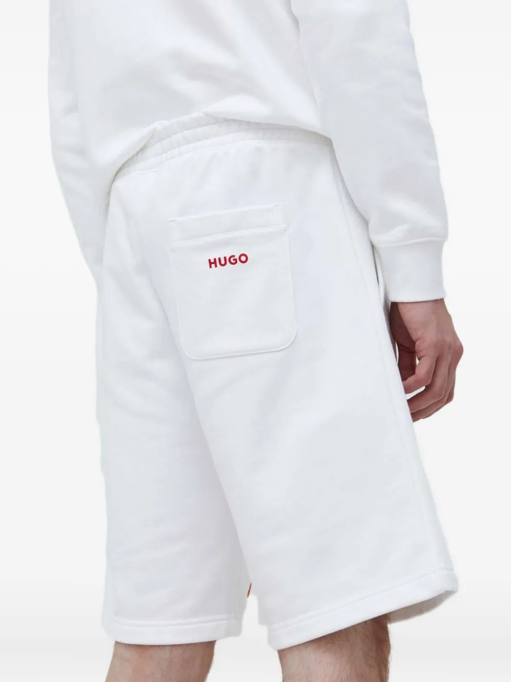 HUGO Trainingsshorts met trekkoord Wit