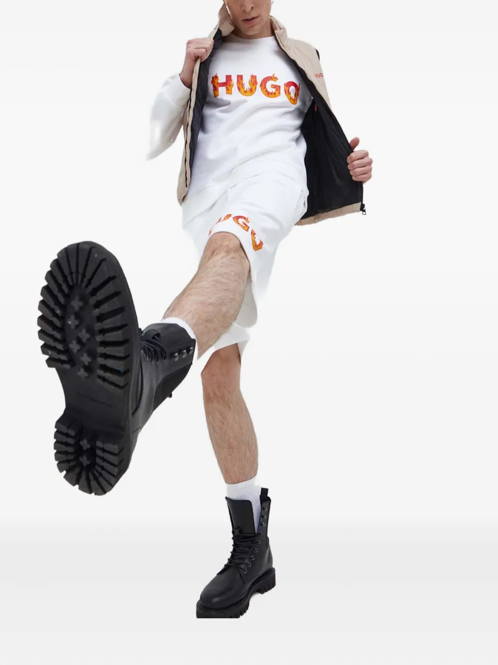 HUGO drawstring logo-print track shorts | Track & Running Shorts | Image 2