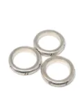 CHANEL Pre-Owned 1990-2000s logo-engraved ring (set of three) - Silver