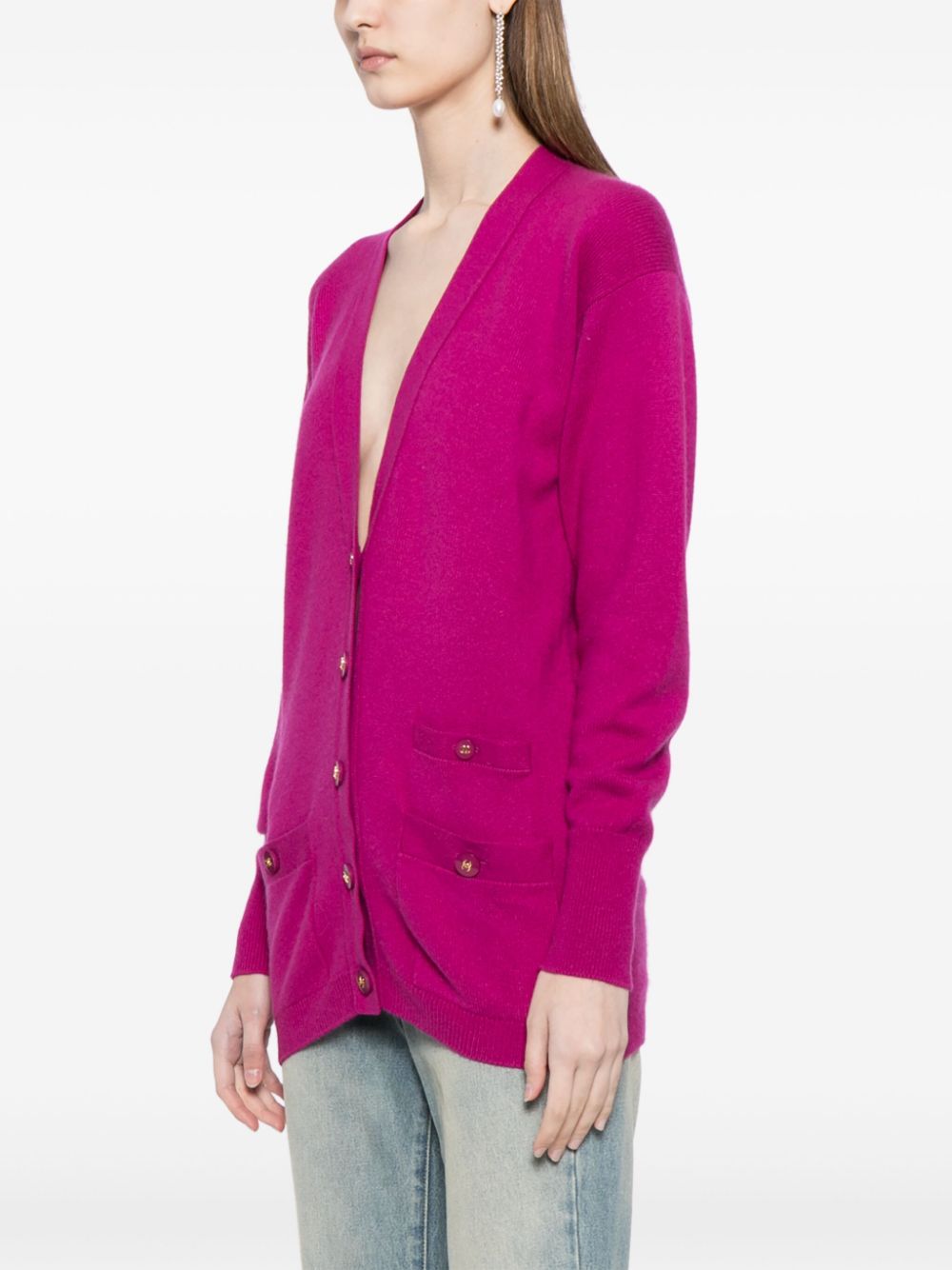 CHANEL 1995 V-neck cashmere cardigan Women