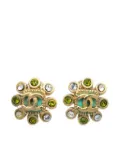 CHANEL Pre-Owned 2005 CC rhinestone earrings - Gold
