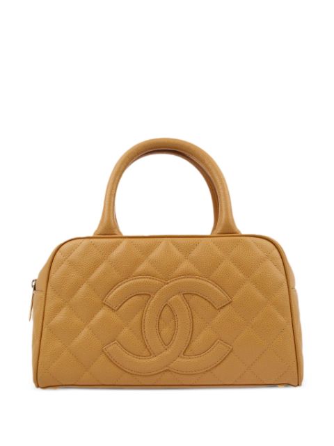 Affordable HOT SALE CHANEL 1992 CC diamond-quilted tote bag Women