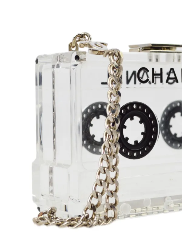 CHANEL Pre-Owned 2004 Cassette Tape Clutch Bag | Neutrals | FARFETCH
